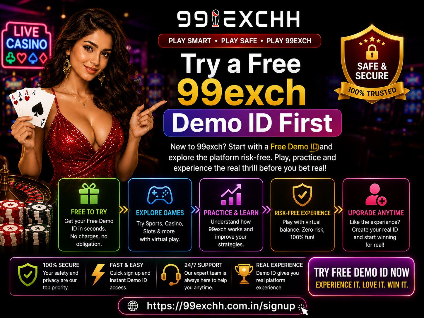 Try a Free 99exch Demo ID First​